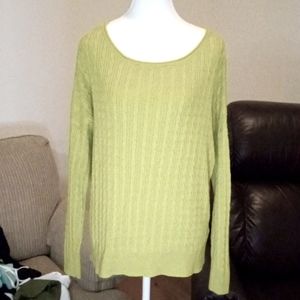 JCP Cashmere Blend medium oversized lime green light sweater, GUC